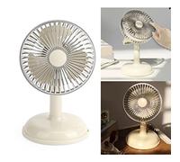 Tnfeeon Ventilateur électrique Vintage, Ventilateur de Bureau USB Rétro Portable avec Couvercle Amovible pour le Bureau à Domicile et la Salle de Classe (Jaune clair)
