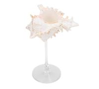 Tnfeeon Verres à Vin Gobelet de Coquillage Unique pour la Plage, la Fête de Mariage, le Bar, les Cocktails, le Thème Tropical, les Adultes, Verre à Vin élégant, Coquille de Conque, Verres à (Style 2)