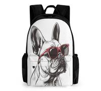TNFHSOFT Bouledogue Français(3) Sac À Dos, Sac À Dos Pour Enfants, Sac D'école Étudiant Sac À Dos, Sac D'école Imprimé En 3D BBB Pour Garçons Filles 17pouce