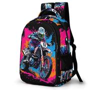 TNFHSOFT Cartable Véhicules à moto tout terrain Enfants Sacs À Dos Enfants Pour Garcon Fille Scolaires Backpack Sac À Dos Grande Capacité Adolescents Garçons Ordinateur Pour Affaires Voyages Scolaire
