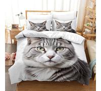 TNFHSOFT Cheveux Courts américains 3 Pièces Team De Lit Sets, Parure De Lit pour avec Imprimé Coton/Polyester 3 Pièces 1 Housse De Couette + 2 Taies d'oreiller King（220x240cm）