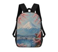 TNFHSOFT Fleurs de cerisier japonais Sacs À Dos Pour Enfants, Imprimé Sac De Voyage Étanche Étudiant Cartable Livre, Fleurs de cerisier japonais Sac Mode Pour Maternelle Ou Primaire 17inch