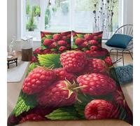 TNFHSOFT Fruits Housse De Couette 3D Fruits Literie Housse De Couette Confortable avec Taies d'oreiller Parure Textile De Maison pour Adolescent Enfant Double（200x200cm）