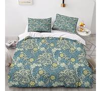 TNFHSOFT Housse De Couette 3D Flower,Aquarelle Florale Florale Literie Et Taie d'oreiller en Microfibre,3 Pièces,Parure De Lit en pour Adultes Adolescent Enfants Double（200x200cm）