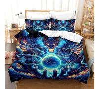 TNFHSOFT Housse De Couette 3D Le Dragon, Literie Et Taie d'oreiller en Microfibre,3 Pièces,Parure De Lit en pour Adultes Enfants,Cadeaux pour Les Enfants, Single（140x200cm）