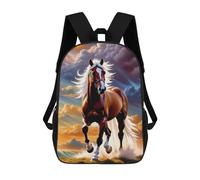 TNFHSOFT Le cheval Cartables Imprimés En 3D Animaux Sacs À Dos Scolaires Garçons Filles Sac À Dos Personnalisé Sac D'école Primaire Étudiant Enfants Bookbag 17pouce