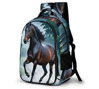 TNFHSOFT Le Cheval Sacs À Dos Pour Enfants, Imprimé Sac De Voyage Étanche Étudiant CArtable Livre, Le Cheval Sac Mode Pour Maternelle Ou Primaire One Size