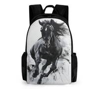 TNFHSOFT Le cheval Sacs À Dos Sac À Dos Scolaire Pour Enfants Sac D'école Imprimé En 3D Animaux Sac D'école Pour Garçons Élèves Du Primaire Et Du Collège 42x30.5cm