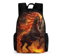 TNFHSOFT Le cheval Sacs À Dos Sac À Dos Scolaire Pour Enfants Sac D'école Imprimé En 3D Art Sac D'école Pour Garçons Élèves Du Primaire Et Du Collège