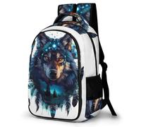TNFHSOFT Le Loup Sacs À Dos Garçons Filles Secondaire CArtables Wild Animaux Sac À Dos Pour Junior Elementary Rucksack