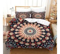 TNFHSOFT Mandala Ensembles De Literie Imprimés en 3D De Couette Taie Home Cosy Ensemble De Literie 3 Pièces Housse De Couette Single（140x200cm）