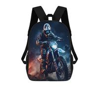 TNFHSOFT Motocross véhicules Cartables D'école Imprimés En 3D Sacs À Dos Pour Enfants Sac D'école Pour Garçons Filles Élémentaire Et Moyen 17pouce