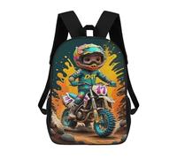TNFHSOFT Motocross véhicules Sac À Dos, Sac À Dos Pour Enfants, Sac D'école Étudiant Sac À Dos, Sac D'école Imprimé En 3D BBB Pour Garçons Filles 17pouce