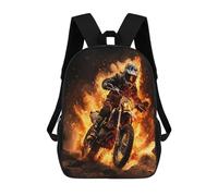 TNFHSOFT Motocross véhicules Sacs À Dos Sac À Dos Scolaire Pour Enfants Sac D'école Imprimé En 3D Sac D'école Pour Garçons Élèves Du Primaire Et Du Collège 17pouce