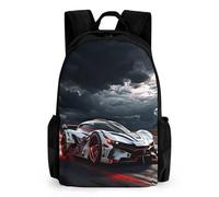 TNFHSOFT Sac À Dos Dos Ergonomiques 3D Voitures de Course Sacs D'école Décontractés Pour Enfants Filles