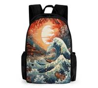 TNFHSOFT Sac À Dos Le style japonais est trash Léger 17 Pouces Sac A Dos Scolaire Dessin Pour Adolescents Cartable Filles Voyage Collège Randonnée Loisir,Cadeau Pour Enfants