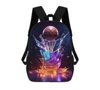TNFHSOFT Sac À Dos Sport de Basketball, Sac D'école, Sac À Dos Pour Enfants, Sac D'école Imprimé En 3D BBB, 17pouce, Unisex, Basketball-6, Nylon, 43 * 14 * 32cm / 17.4 * 5.2 * 12.6in
