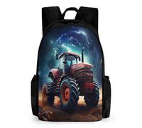 TNFHSOFT Sac À Dos Tracteurs Léger 17 Pouces Sac A Dos Scolaire Dessin Pour Adolescents Cartable Filles Voyage Collège Randonnée Loisir,Cadeau Pour Enfants