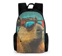 TNFHSOFT Sacs À Dos Filles Sac À Dos D'école Pour Enfants Kapibala Sac D'école Imprimé En 3D Cute Animauxs Sac D'école Pour Les Élèves Du Primaire Et Du Collège 17pouce