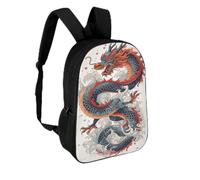 TNFHSOFT Sacs À Dos Filles Sac À Dos D'école Pour Enfants Le dragon japonais Sac D'école Imprimé En 3D Sac D'école Pour Les Élèves Du Primaire Et Du Collège 17pouce