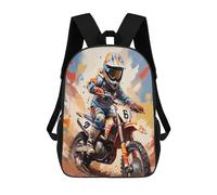 TNFHSOFT Sacs À Dos Filles Sac À Dos D'école Pour Enfants Motocross véhicules Sac D'école Imprimé En 3D Sac D'école Pour Les Élèves Du Primaire Et Du Collège 17inch