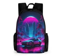 TNFHSOFT Voitures de course Sac À Dos Pour Enfants Filles Sacs D'école 3D, Sac À Dos Pour Enfants Sac D'école Pour Tout-petits, Sacs À Dos Décontractés Ergonomiques Mode 42x30.5cm