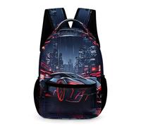TNFHSOFT Voitures de sport CArtables D'école Imprimés En 3D Voitures de course Sacs À Dos Pour Enfants Sac D'école Pour Garçons Filles Élémentaire Et Moyen