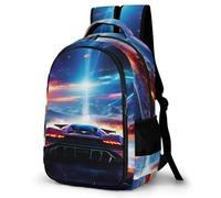 TNFHSOFT Voitures De Sport Sac À Dos,Dessin Voitures De Course Sac À Dos Ordinateur Portable Avec Épais Bretelles Et Poignée,les Voyages CArtable Épaule Pour Adolescents,Garçons,Filles One Size