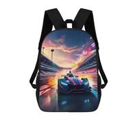 TNFHSOFT Voitures de sport Sacs À Dos Pour Enfants Courses de chevaux Sacs D'école Pour La Maternelle Secondaire Sac À Dos Pour Enfants D'âge Préscolaire Sacs À Dos De Marche 17pouce