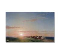 TNGHHSGA BœUfs Dans La SteppeIvan Aivazovsky Tableau Mer sur Toile, Décoration Murale Classique20x32cm Sans cadre