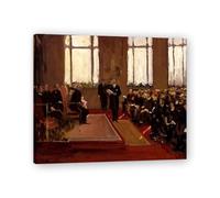 TNGHHSGA CéRéMonie D'Ouverture De La Galerie De Portraits Portrait RéAliste Et ScèNes De Guerre De John Lavery - Art Irlandais Sur Toile Pour DéCoration Murale 80x96cm Encadrée