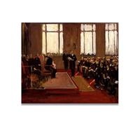 TNGHHSGA CéRéMonie D'Ouverture De La Galerie De Portraits Portrait RéAliste Et ScèNes De Guerre De John Lavery - Art Irlandais Sur Toile Pour DéCoration Murale 40x48cm Sans cadre