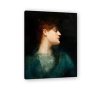 TNGHHSGA ChèRe Dame DéDain Portrait RéAliste Et ScèNes De Guerre De John Lavery - Art Irlandais Sur Toile Pour DéCoration Murale 40x52cm Encadrée