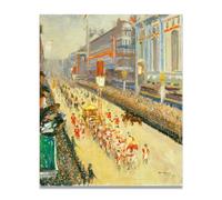 TNGHHSGA CortèGe Du Couronnement, Piccadilly Portrait RéAliste Et ScèNes De Guerre De John Lavery - Art Irlandais Sur Toile Pour DéCoration Murale 40x48cm Sans cadre