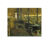 TNGHHSGA Cuisine Du Corps Des Marines Portrait RéAliste Et ScèNes De Guerre De John Lavery - Art Irlandais Sur Toile Pour DéCoration Murale 30x36cm Sans cadre
