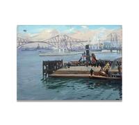TNGHHSGA DéBarquement Des Bluejackets Portrait RéAliste Et ScèNes De Guerre De John Lavery - Art Irlandais Sur Toile Pour DéCoration Murale 20x28cm Sans cadre