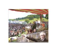TNGHHSGA Discours Lors D'Un Rassemblement Du Parti LibéRal Portrait Réaliste et Scènes de Guerre de John Lavery - Art Irlandais Classique sur Toile pour Décoration Murale 50x60cm Sans cadre