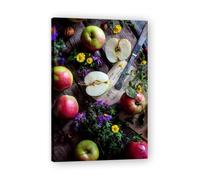 TNGHHSGA En Train D'êTre CoupéEs Fruit Frais & Paysage Photo Réelle - Toile Imprimée Dynamique pour Décoration Murale 70x105cm Encadrée