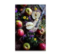 TNGHHSGA En Train D'êTre CoupéEs Fruit Frais & Paysage Photo Réelle - Toile Imprimée Dynamique pour Décoration Murale 30x45cm Sans cadre