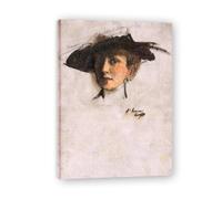 TNGHHSGA éTude De Portrait Portrait Réaliste et Scènes de Guerre de John Lavery - Art Irlandais Classique sur Toile pour Décoration Murale 40x56cm Encadrée