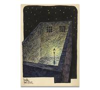 TNGHHSGA Les Nuits Ne Sont Plus SolitairesArt Autrichien Moderne Photomontage Style Graphique - Estampe Sur Toile Déco Murale 40x56cm Sans cadre