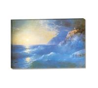 TNGHHSGA NapoléOn à Sainte-HéLèNeIvan Aivazovsky Tableau Mer sur Toile, Décoration Murale Classique30x45cm Encadrée