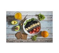 TNGHHSGA Petit-DéJeuner Aux Fruits Fruit Frais & Paysage Photo Réelle - Toile Imprimée Dynamique pour Décoration Murale 30x45cm Sans cadre