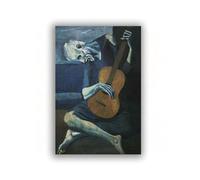 TNGHHSGA Picasso Le vieux guitariste aveugle Tableaux célèbres Impression sur toile Reproductions de peinture Art mural abstrait Picasso pour salon 60 x 90 cm sans cadre