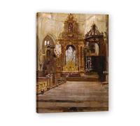 TNGHHSGA Pont Des Arts Portrait Réaliste et Scènes de Guerre de John Lavery - Art Irlandais Classique sur Toile pour Décoration Murale 20x28cm Encadrée