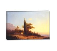 TNGHHSGA Vue De CriméEIvan Aivazovsky Tableau Mer sur Toile, Décoration Murale Classique80x120cm Encadrée