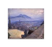 TNGHHSGA Vue D'éDimbourg Depuis Le ChâTeau Portrait RéAliste Et ScèNes De Guerre De John Lavery - Art Irlandais Sur Toile Pour DéCoration Murale 30x36cm Sans cadre