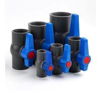 TNGYTY Vanne à Bille en PVC Gris 1/2" à 2" avec poignée - Vanne à Filetage Femelle for l'irrigation de Jardin, Les Aquariums et Les systèmes d'alimentation en Eau(1.2In)