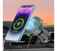 Tnibition 15W Chargeur Voiture pour Magsafe, Support Telephone Voiture Induction Charge Rapide, Chargeur Telephone Voiture Magnétique sans Fil, pour iPhone 16 15 14 13 12 Series & étui mag-Safe