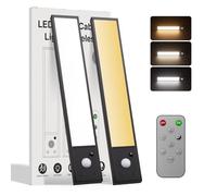 Tnight Lampe Led Detecteur de Mouvement,2 Pack Rechargeable USB 20cm 40 LEDs Dimmable Barre LED de Cuisine,Lampe Sous Meuble Sans Fil Télécommandé pour Intérieur et Bar